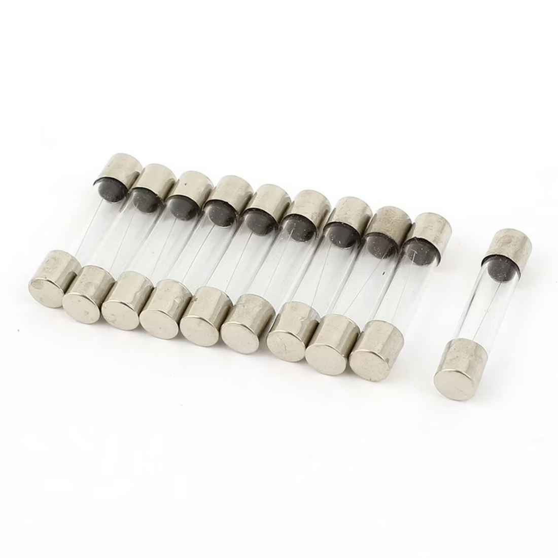 10PCS 2.5A Axial Lead Green Ceramic Fuses - Fast Blow PICO Resistance Fuses For Electronics